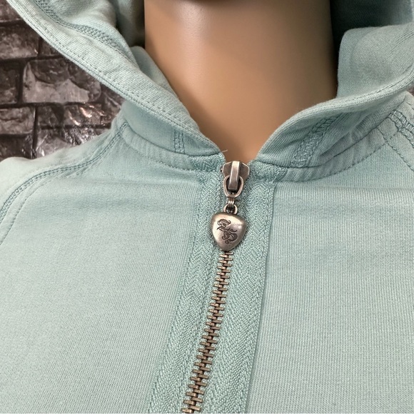 Twisted Heart Cotton Hoodie Green Butterfly Bead Embroidery  America Everlasting - Picture 9 of 12